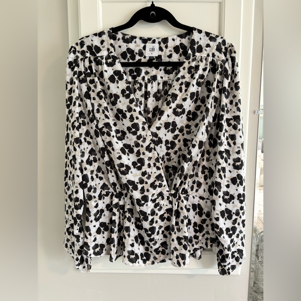 CAbi Monochrome Patterned Blouse - #5898